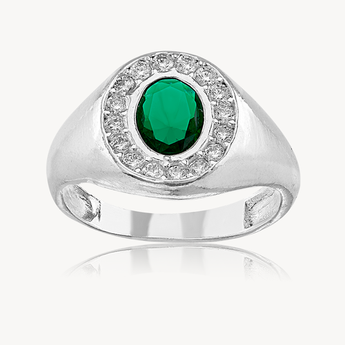 Anillo Solitario Oval Zirconias 4.0gr