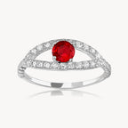 Anillo Solitario Ojo 2.0gr