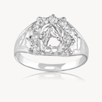 Anillo Herradura Caballo Zirconia Niño 2.0gr