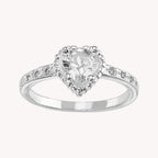 Anillo Solitario Corazón con Piedra PA005