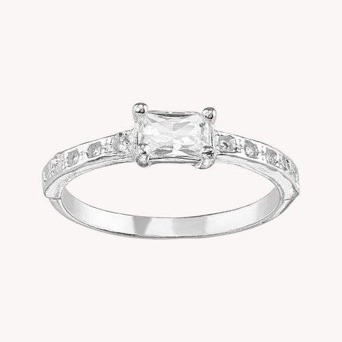 Anillo Solitario Recta PA009