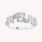 Anillo Solitario Hojas PA010