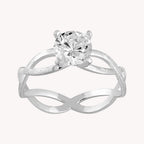 Anillo Solitario Ondas PA011