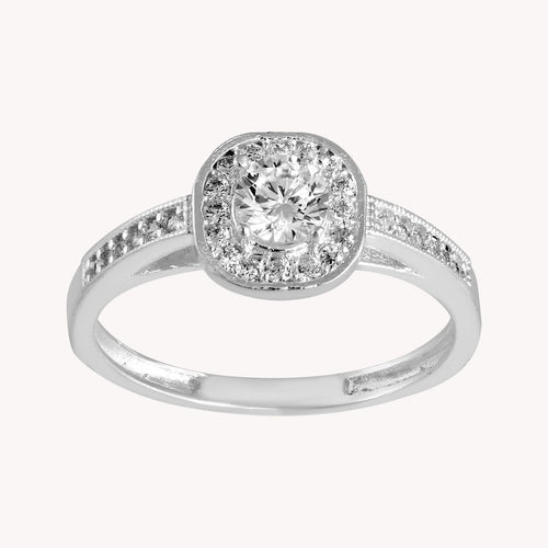 Anillo Solitario Botón PA012