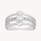 Anillo 3 Corazónes PA026