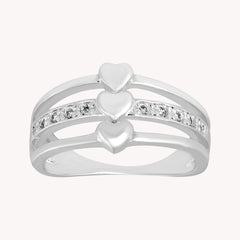 Anillo 3 Corazónes PA026