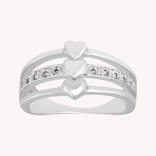 Anillo 3 Corazónes PA026