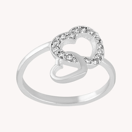 Anillo Corazón c/corazón PA028