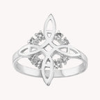 Anillo Nudo de Bruja Con Piedra PA043