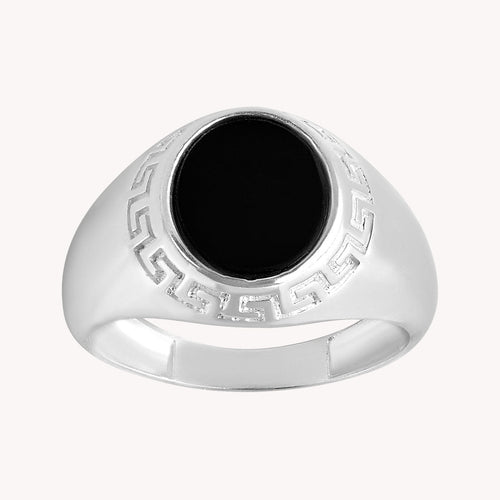Anillo Onix Grecas Caballero PA058