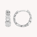 Arracada Huggie Corazónes PW026